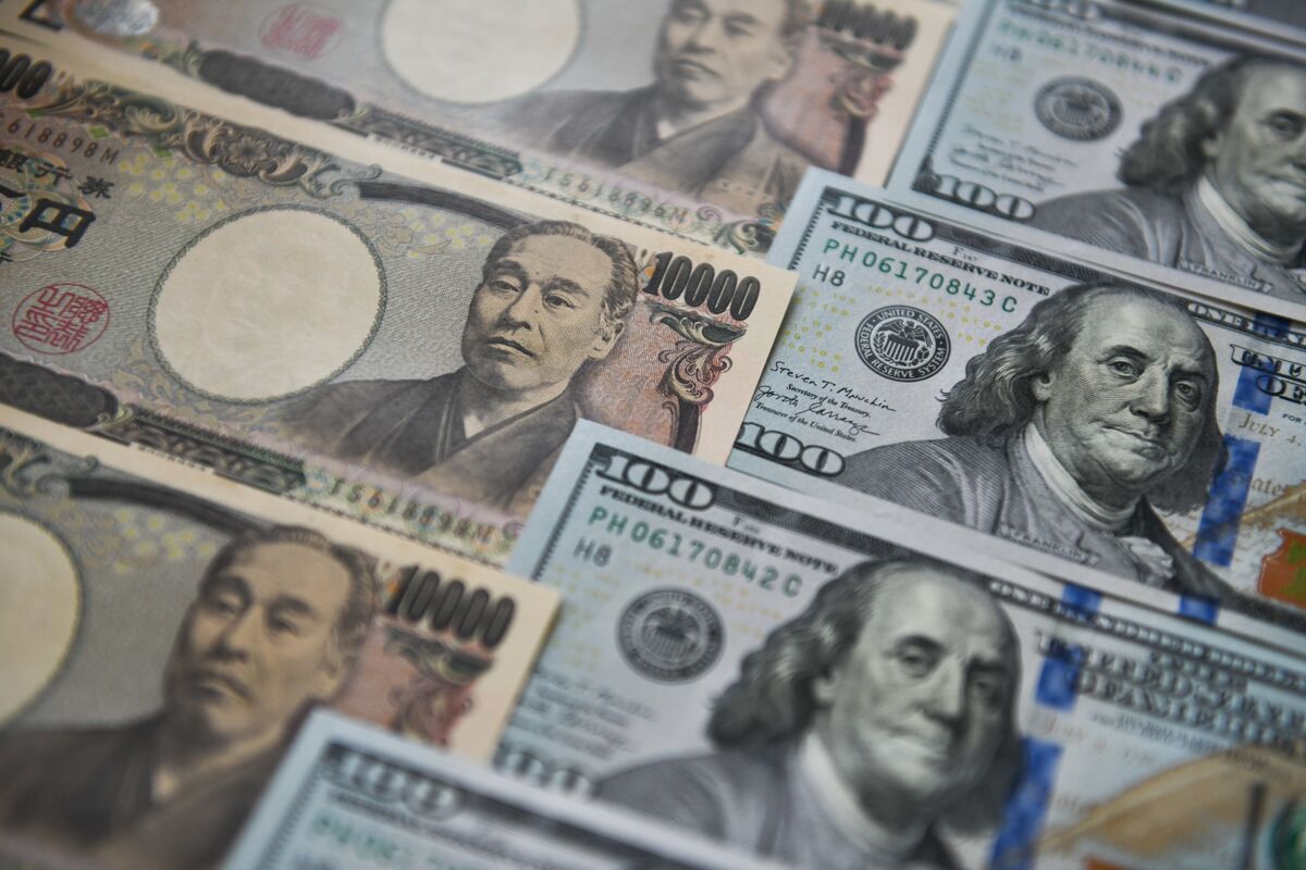 Japanese yen intervention us dollar index DXY forex trading chart treasury yield 4.69