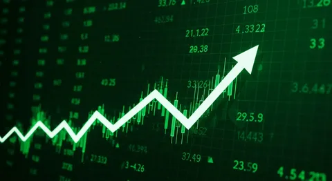 Wall Street stock market rally SP500 7757 Nasdaq record highs trading chart