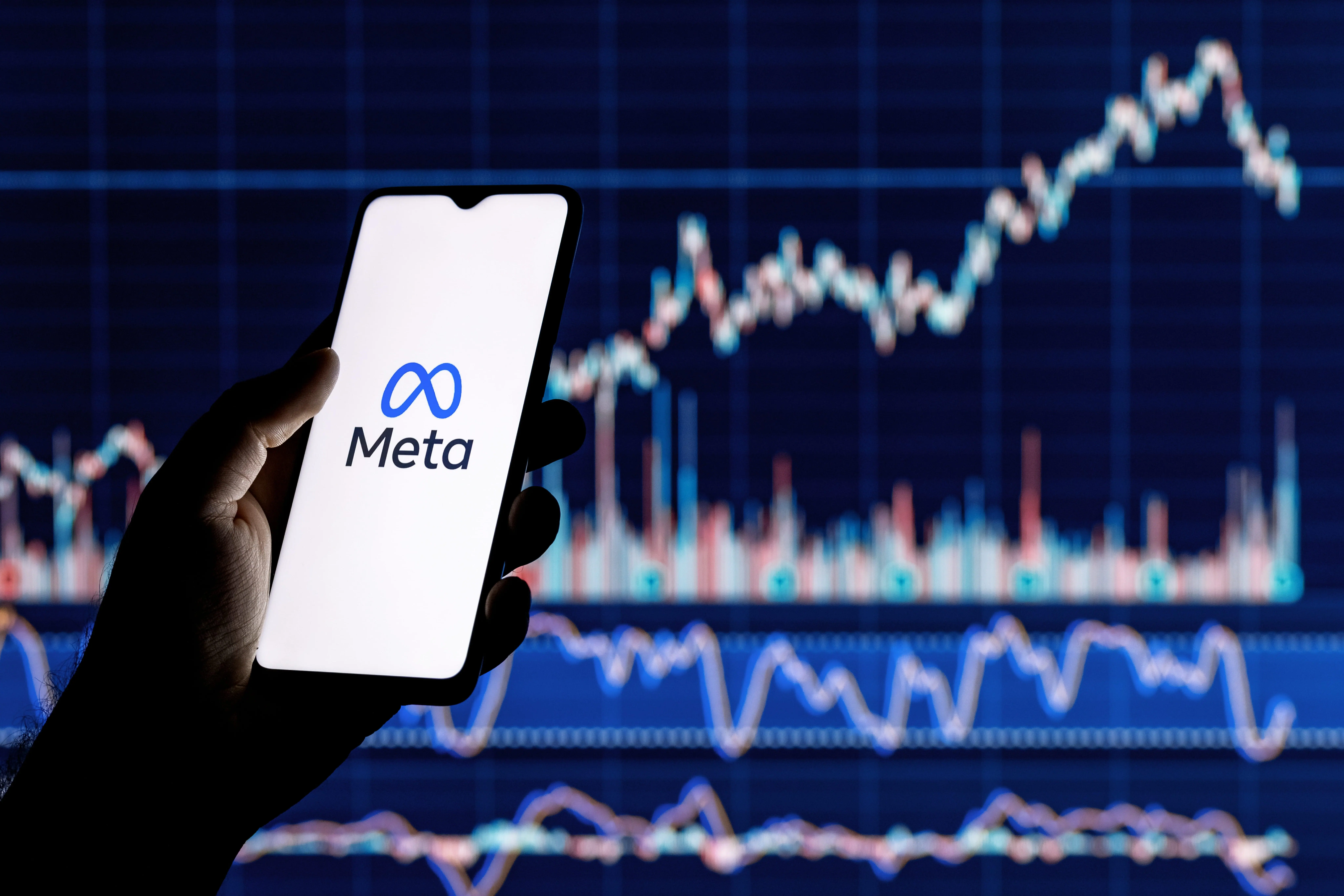Illustration of Meta stock sell-off, technology sector, and Nasdaq index