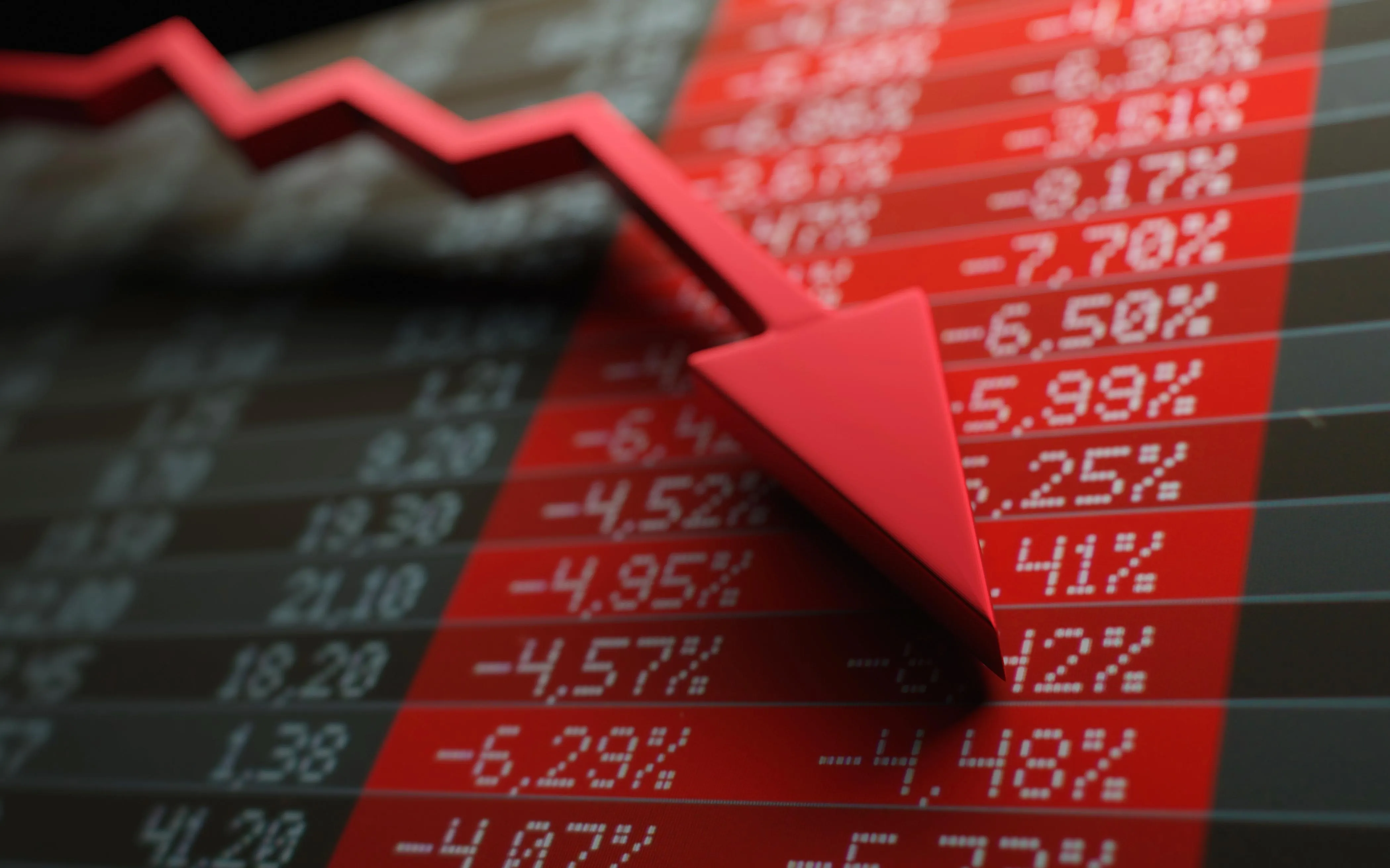 Illustration of Asian market crash and KOSPI trading halt