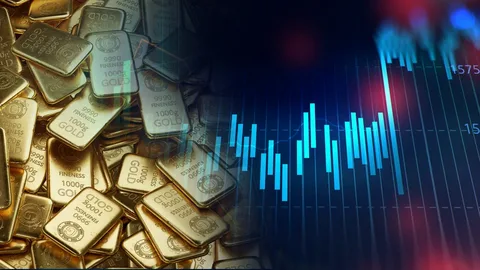 Gold bars stack bullion reserve precious metals trading background