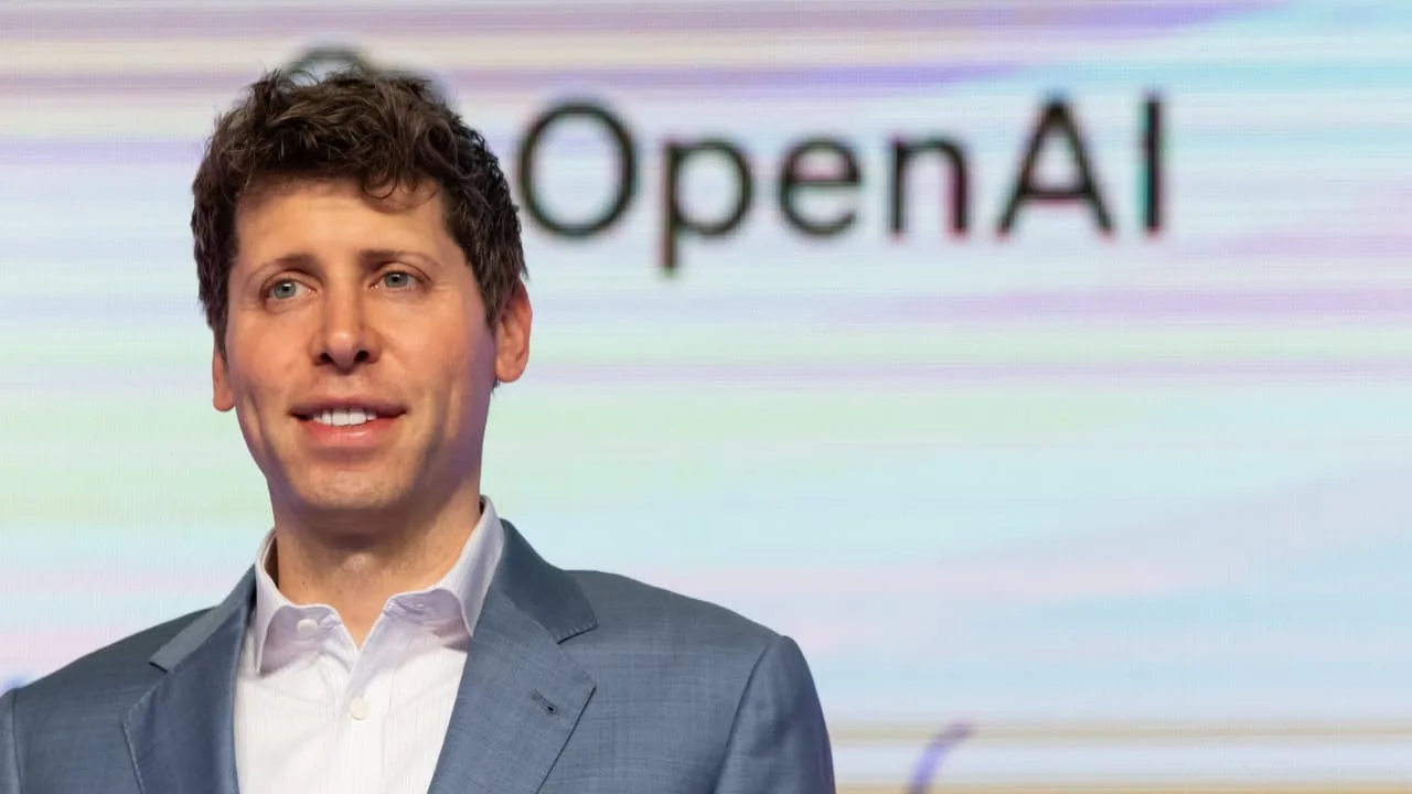 Financial stock market screen displaying falling Nasdaq futures and OpenAI tech news