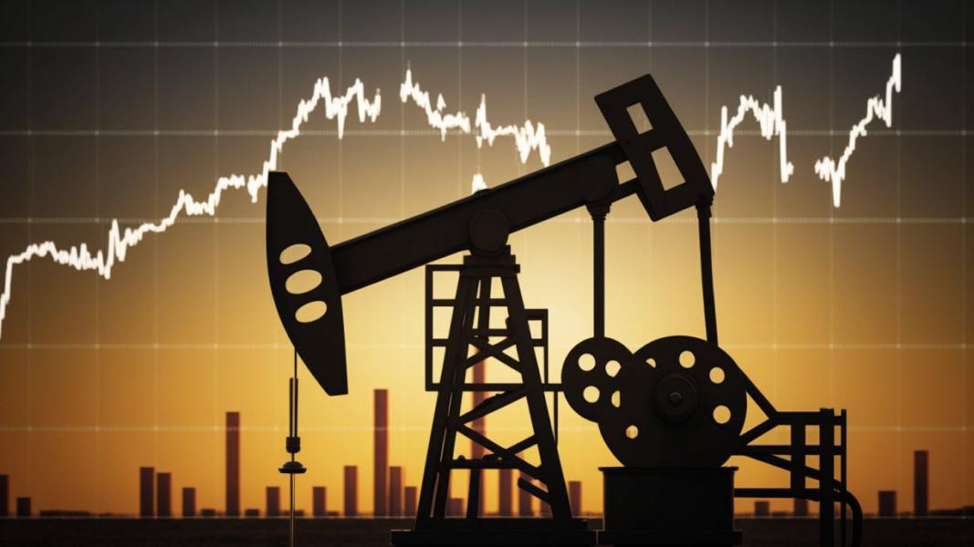 Illustration of oil and gold commodity markets